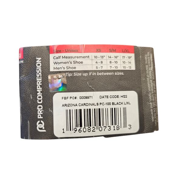 NWT Arizona Cardinals NFL pro compression socks game day logo diabetic 20-30mmhg - Picture 4 of 5